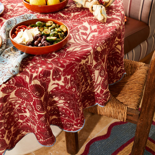 Lucia Round Tablecloth 180cm European Flax Linen