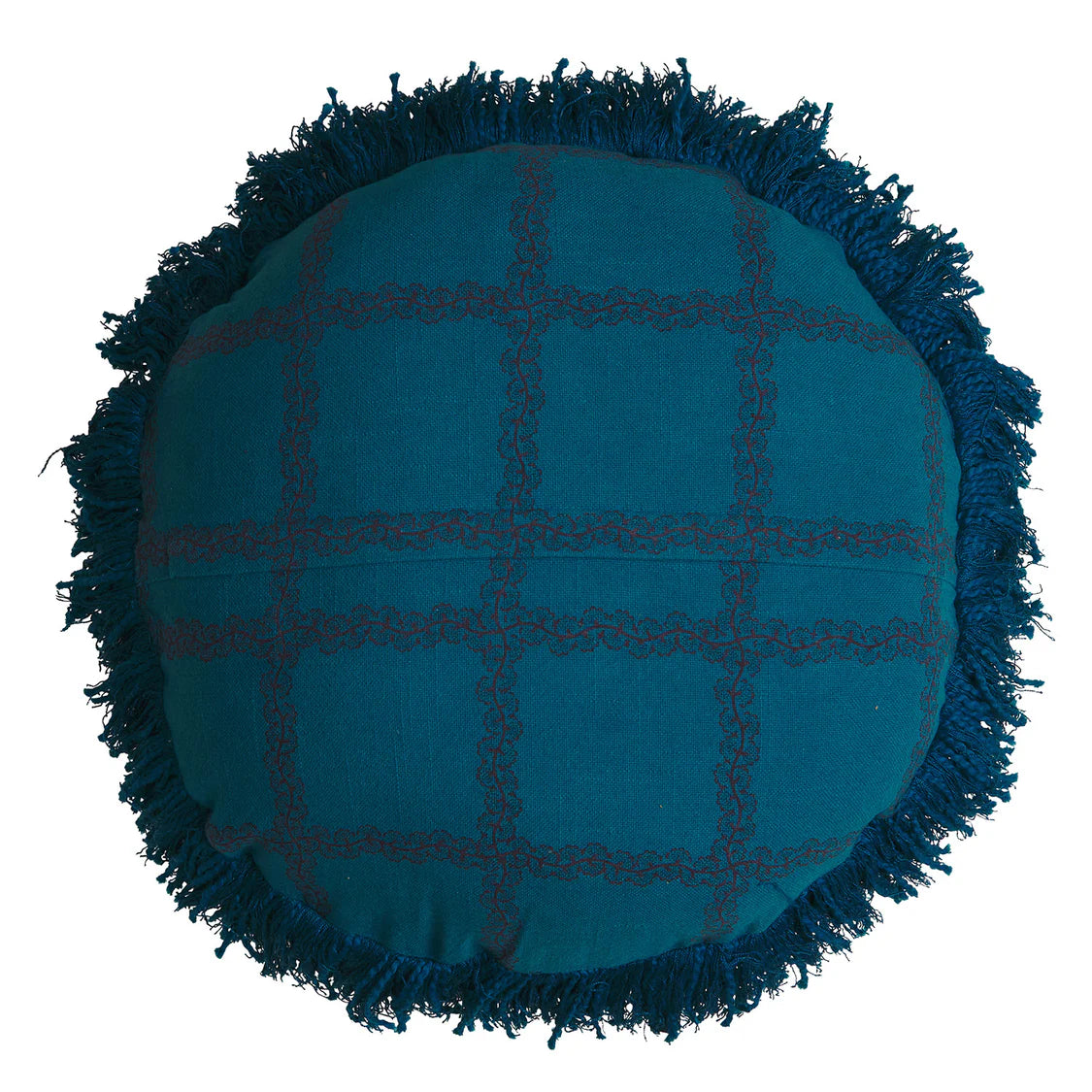 Lottie Embroidered Round Cushion