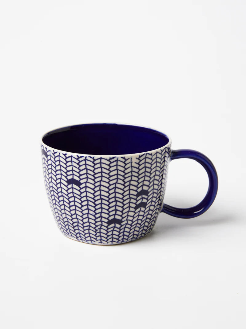 Blue Weave Mug